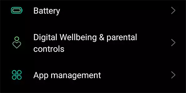 digital wellbeing & parental control in settings