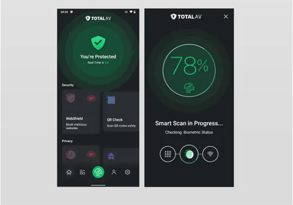 Features on TotalAV Android App